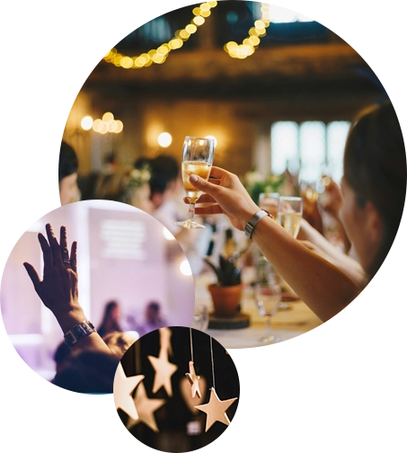 People enjoying a fundraising event